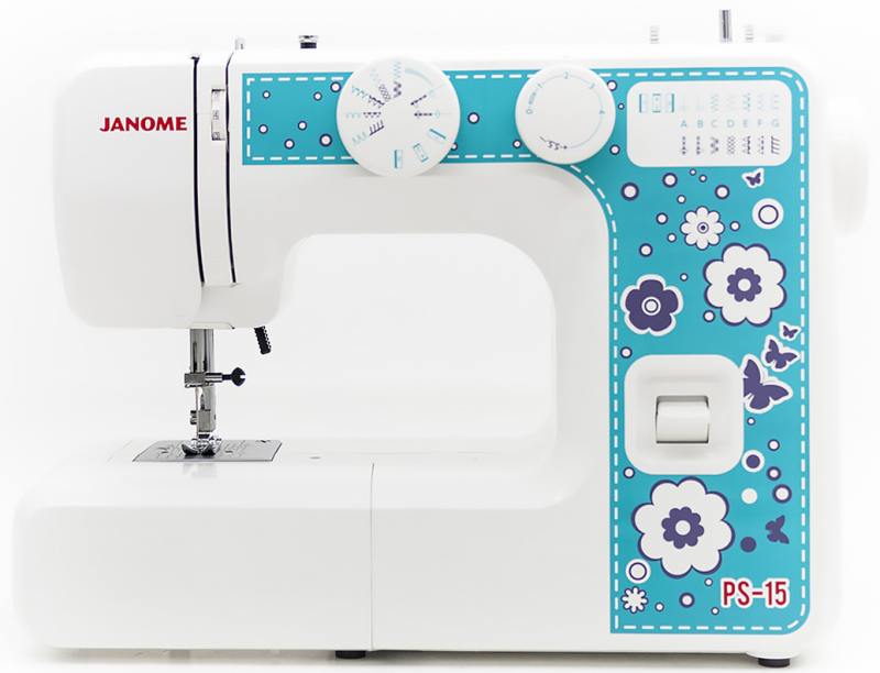 Швейная машина Janome PS-15 белый голубой