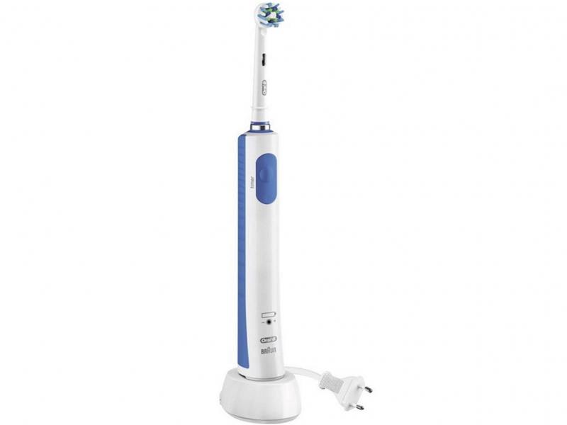 Зубная щётка Braun Oral-B CrossAction Pro 500 бело-голубой