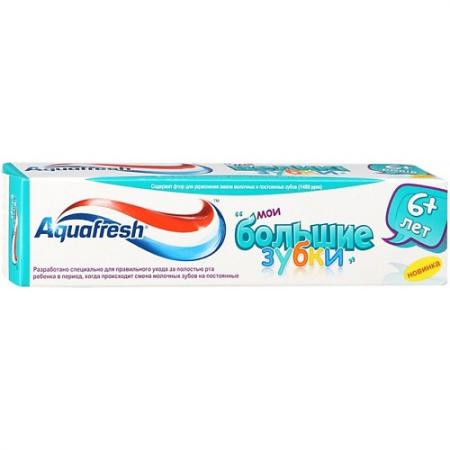 

AQUAFRESH Зубная паста детская Мои большие зубки 6 лет 50мл