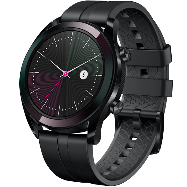 

Смарт-часы Huawei Watch GT Black 42 mm 1.2" AMOLED/390x390/Ceramic bezel design/9.8mm thickness/Up to One Week Battery Life