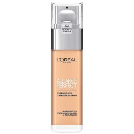 

LOREAL ALLIANCE PERFECT Тональный крем тон D3 Золотой бежевый