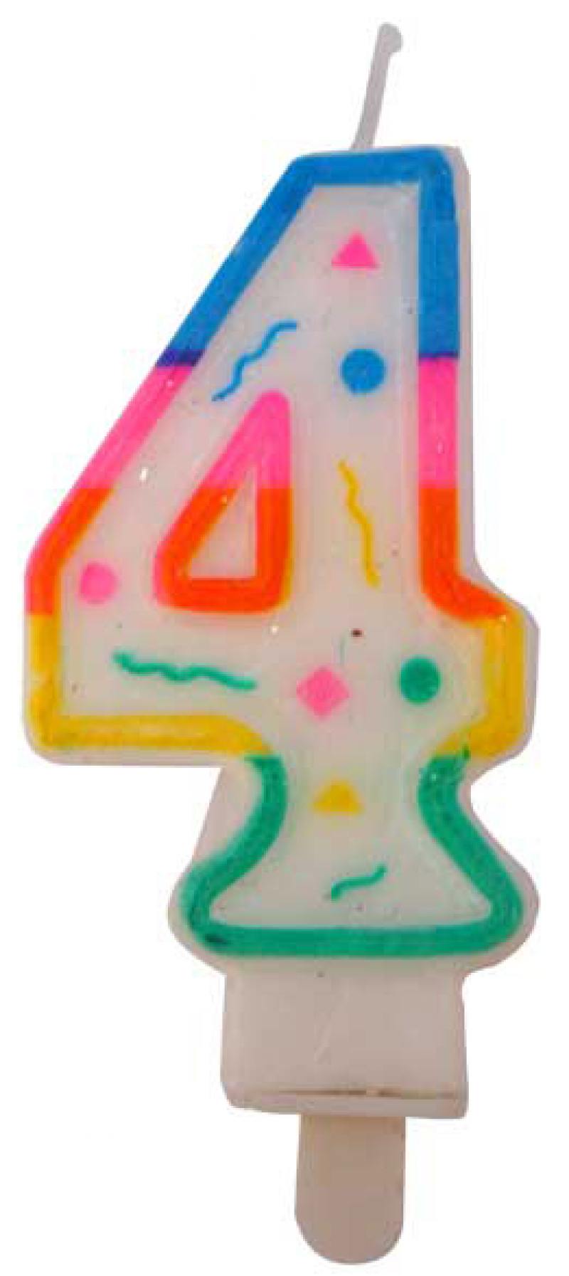 

Свеча Action! нумерологическая 4 1 шт 7 см API0316-4