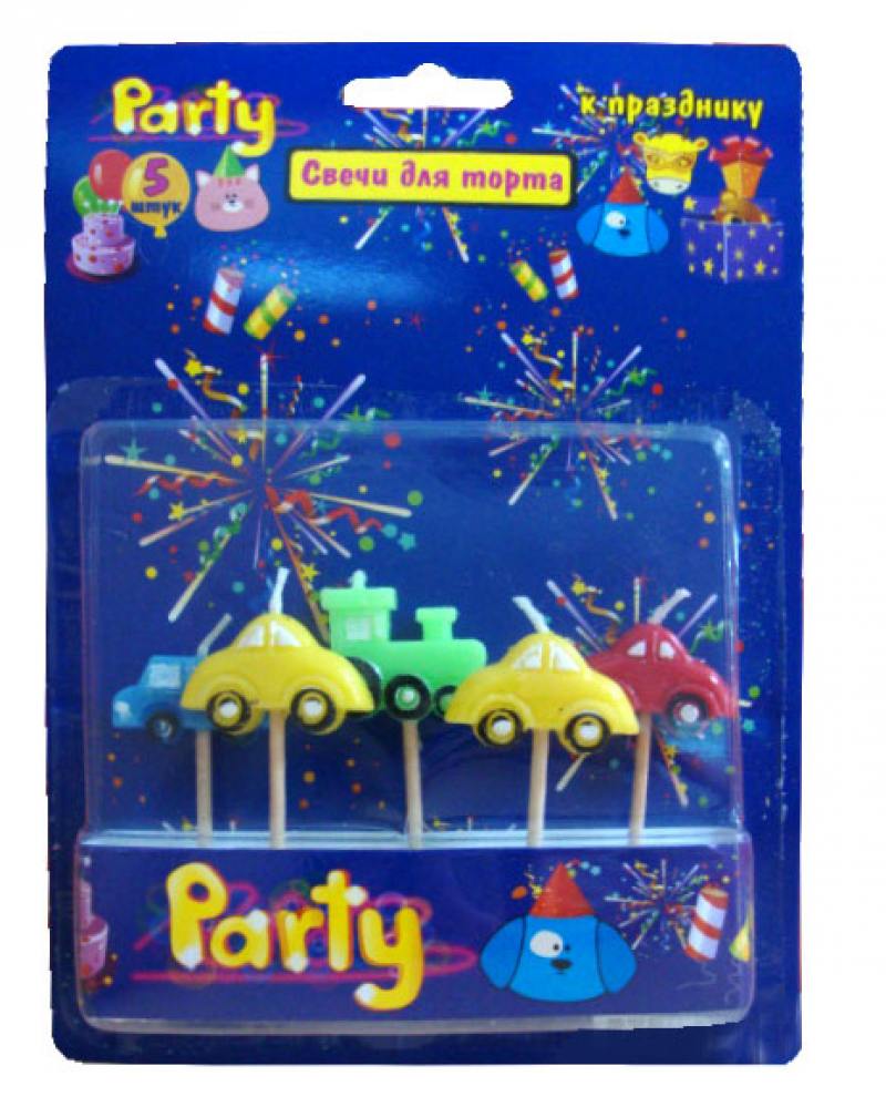 

Набор свечей Action! МАШИНКИ 5 шт 17 см API0313