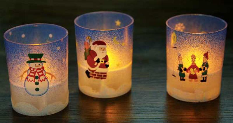 

Сувенир ПОДСВЕЧНИК ЗИМНИЙ ПЕЙЗАЖ, 6 см., 1 шт., пластик