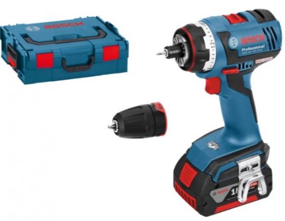 

Дрель аккумуляторная BOSCH GSR 18V-EC FC2 (0.601.9E1.105) 2х5.0Ач lboxx uni