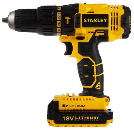 

Дрель-шуруповерт STANLEY SCH201D2K-RU 18В Li-ion 2Ач функция удара подсветка 2АКБ кейс