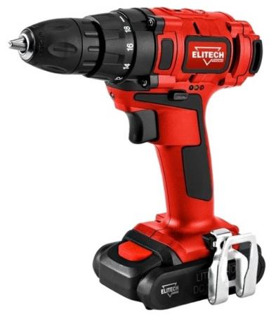 

Дрель акк ELITECH ДА 18СЛК2 18В. 2х1.5АчLi-ion. БЗП-10мм. 0-350\1250об\м. 30Нм. 1.2кг. подсветка