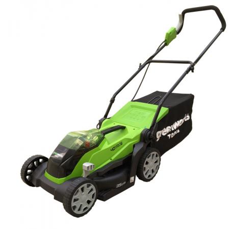 

Аккумуляторная газонокосилка Greenworks 40V G-max G40LM35K2x с аккумулятором 2Ah и зарядныйм устройс