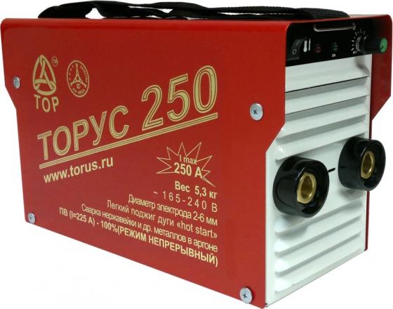

Инвертор сварочный ТОРУС 250 165-242В 8.2кВт 40-250А 2.0-6.0мм ПВ80% ММА и TIG
