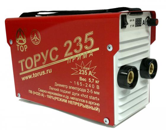 

Инвертор сварочный ТОРУС 235 165-242В 7.6кВт 20-235А 2.0-5.0мм ПВ100% при 220А! ММА и TIG