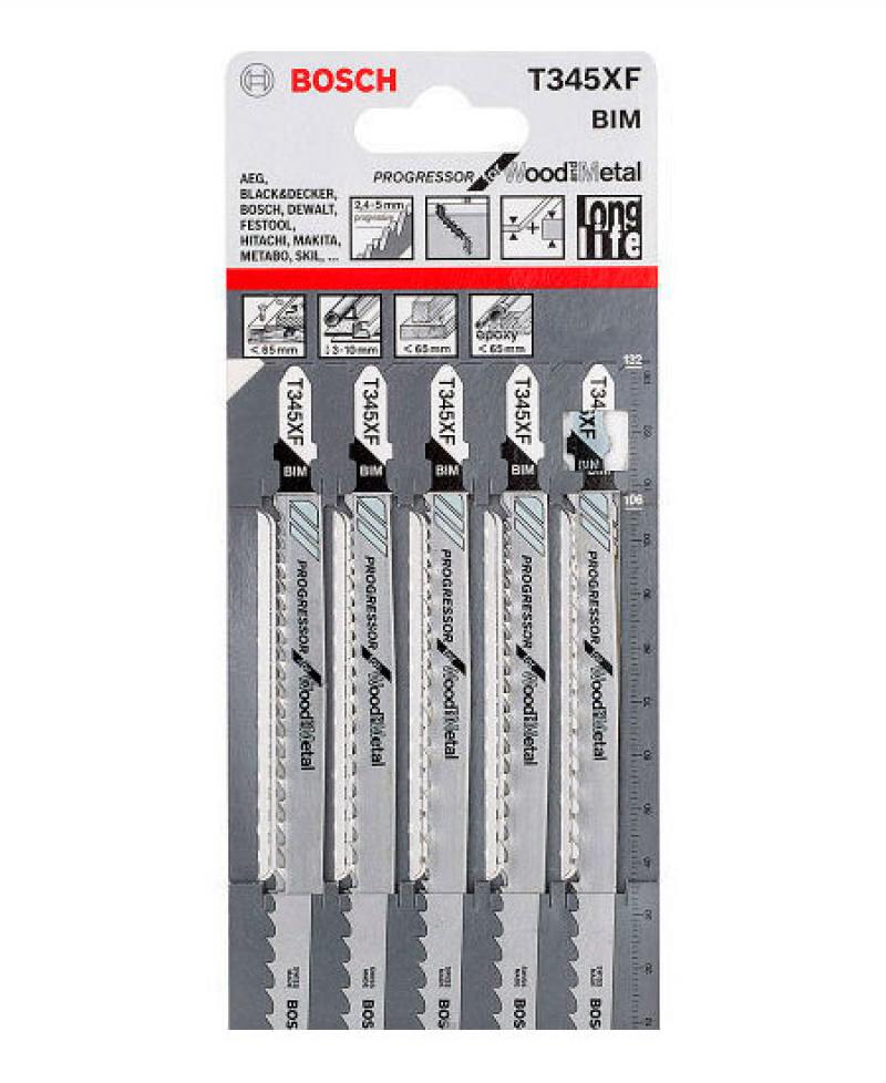 

Лобзиковая пилка Bosch T 345 XF BIM 5шт 2608634994