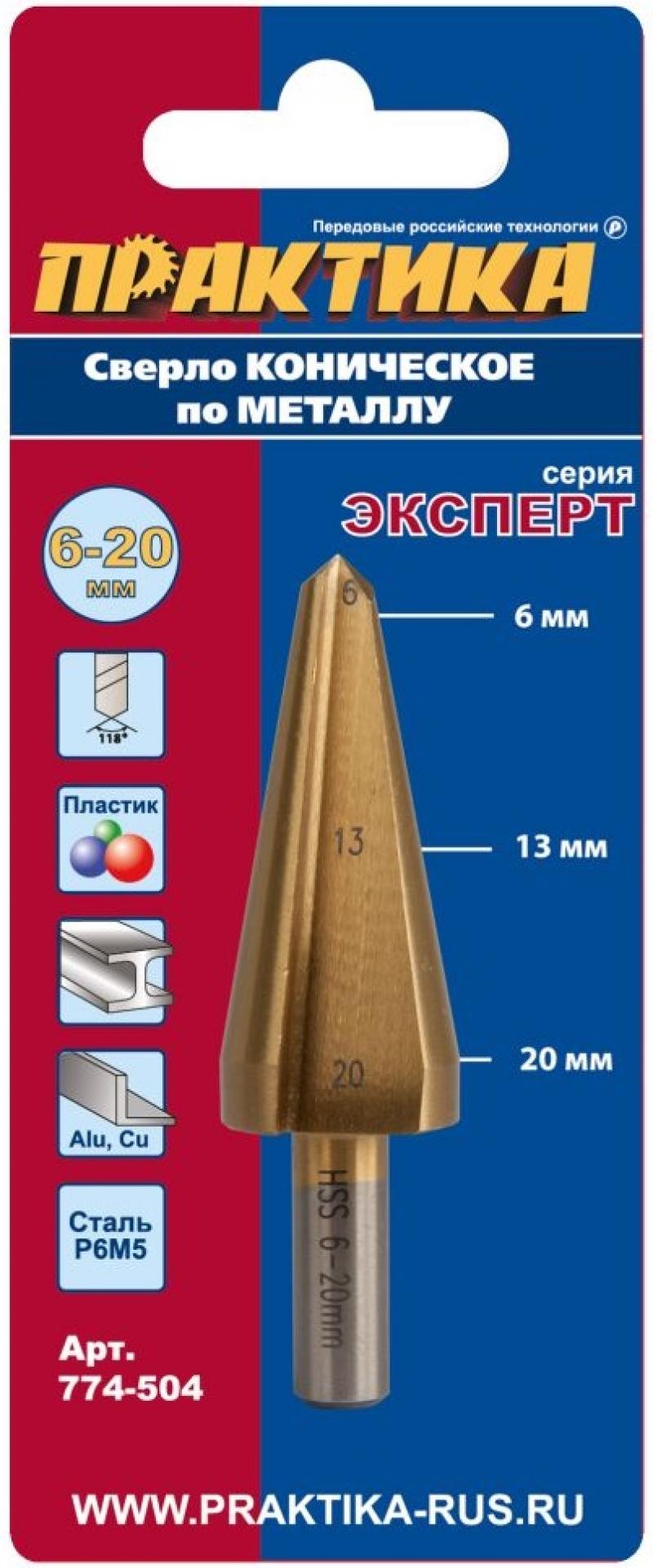 

Сверло Практика конусное 6-20мм 774-504