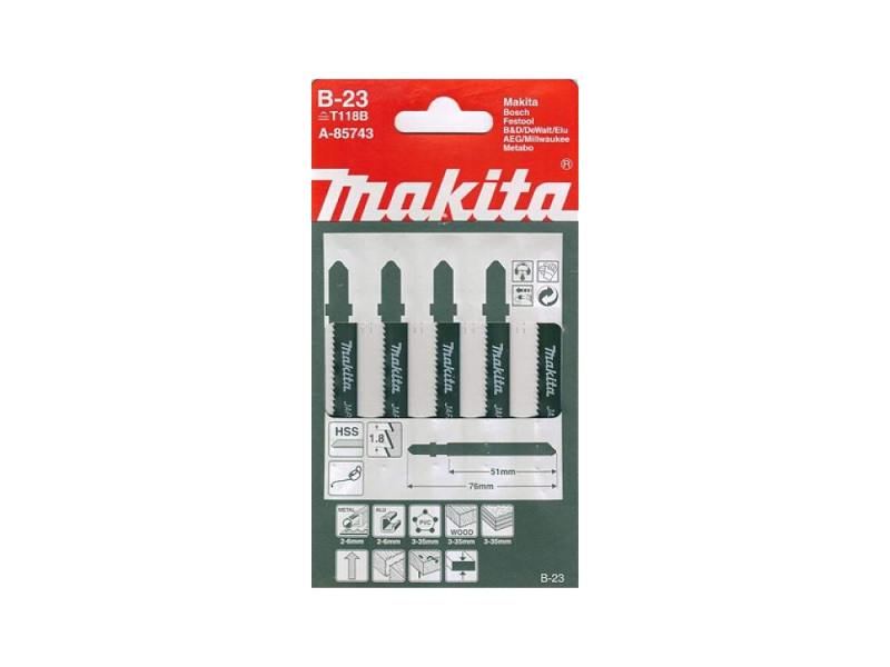 

Лобзиковая пилка Makita A-85743 5шт