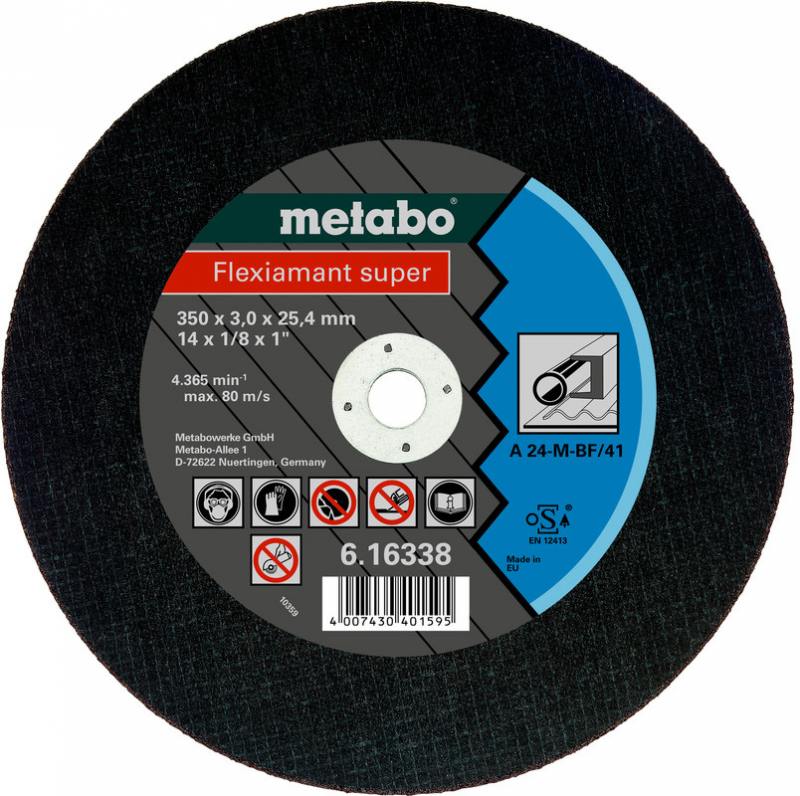 

Отрезной круг Metabo Flexiamant S 350x3x25.4 прямой A24M 616338000