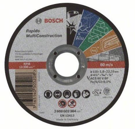 

Отрезной круг Bosch 115x1мм 2608602384