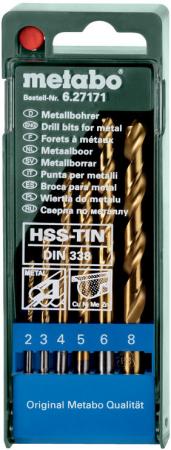 

Набор сверел Metabo HSS-TiN 6шт 627171000