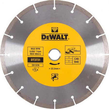 

Диск алм. DeWALT DT3731-QZ сегментный универсальный, 230x22.2x2.3мм