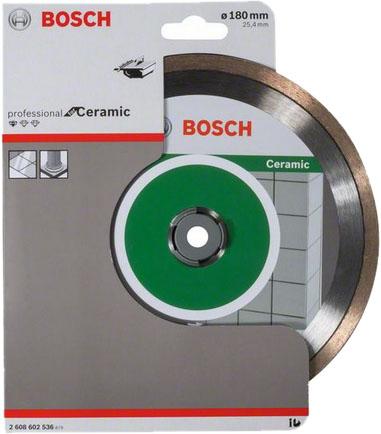 

Диск алм. BOSCH Standard for Ceramic 180x25.4 корона (сплошной) (2.608.602.536) 180 Х 25.4 корона (