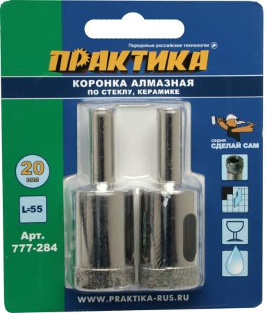 

Коронка алм. ПРАКТИКА 777-284 20мм, 2шт., по стеклу и керамике