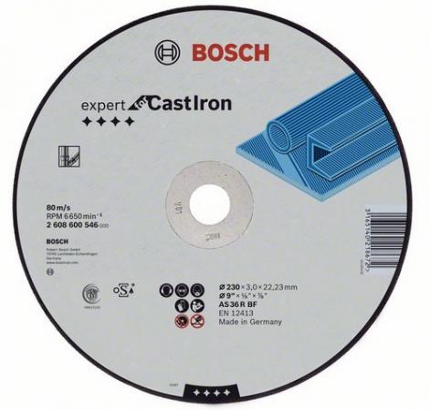 

Круг отр. BOSCH Expert for Cast Iron 230x3,0x22(2.608.600.546) по чугуну