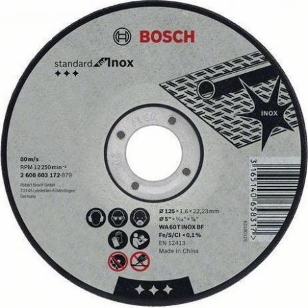 

Круг отр. BOSCH Standard for Inox 125x1,6x22 (2.608.603.172) по нержавеющей стали