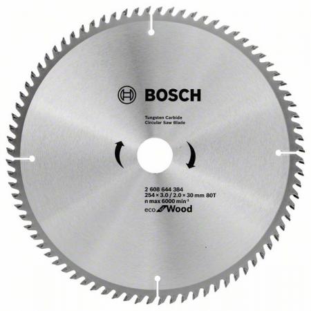 

Диск пильный твердосплавный BOSCH ECO WO 254x30-80T (2.608.644.384) по дереву