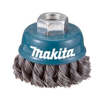

Кордщетка MAKITA D-24119 чашечная, 60мм, M14, пучки витой проволоки 0.5мм