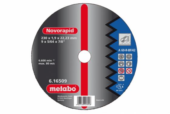 

Круг отрезной METABO 616508000 Novorapid 180x1.6x22.23мм steel по металлу