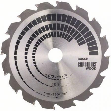 

Круг пильный твердосплавный BOSCH 2608640635 230х30мм 16 CONSTRUCТ
