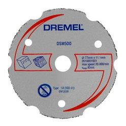 

Круг отрезной DREMEL DSM500 77x11.5мм, тердосплавный, по дереву, 1шт., для Saw Max (DSM20)