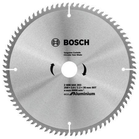 

Диск пильный твердосплавный BOSCH ECO AL 250x30-80T (2.608.644.393) по алюминию