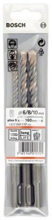 

Набор буров SDS+ BOSCH SDS+ 5/6x110, 8x160 (1.617.000.118) 5/6x110, 8x160, 3шт.