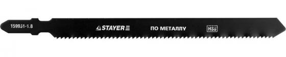 

Пилки для лобзика STAYER PROFI 159951-1.8_z01 HSS по металлу 2.5-6мм шаг1.8мм 106мм 2шт.