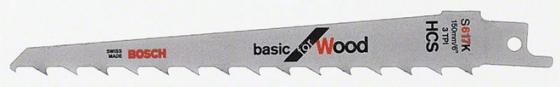 

Полотно для сабельной пилы BOSCH S 617 K (2.608.650.616) дерево, 150мм, HCS, 3зуб/дюйм, 2шт.