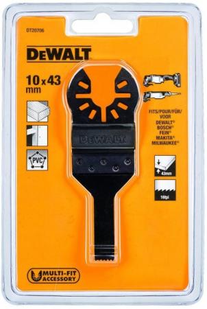 

Полотно пильное DEWALT DT20706-QZ для мфи погружное чистый пропил 43X10мм для мелкой работы по дер.