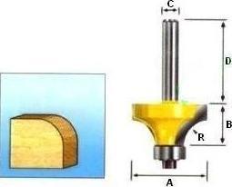 

Фреза MAKITA D-11184 карнизная для закруглений, 2 лезв., хв.8мм, R2х9.5мм
