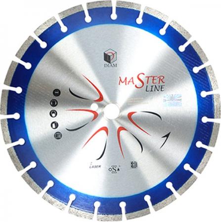 

Круг алмазный DIAM Ф230x22мм Master Line 2.4x10мм по железобетону