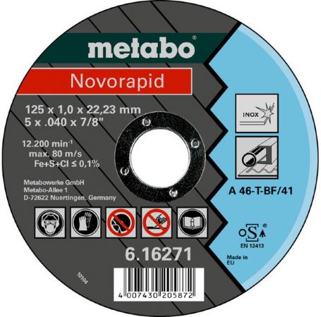 

Отрезной круг Metabo Novorapid 125x1мм A46T Inox 617020000