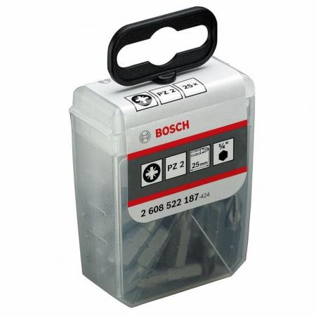 

Набор бит BOSCH 2608522187 Набо насадок-бит Eхtra-Hart 25мм PZ 2