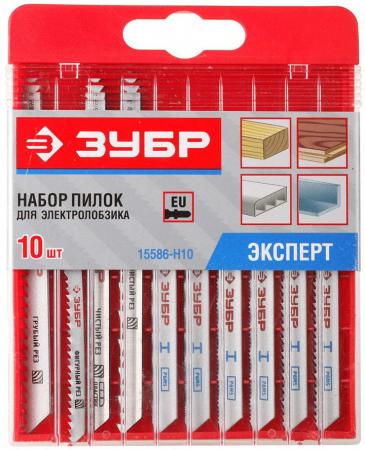 

Набор пилок ЗУБР 15586-H10 набор ЭКСПЕРТ по дер. и мет. EU-хвост. пласт.бокс 10шт.