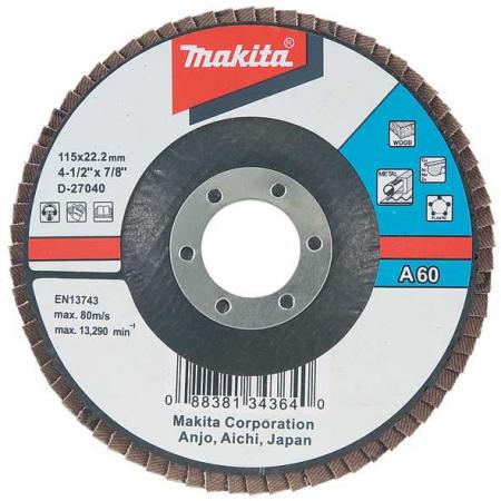 

Лепестковый диск Makita 125х22мм К60 D-27090