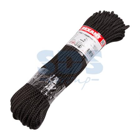 

Шнур с сердечником "REXANT" 7мм 50м (черный)