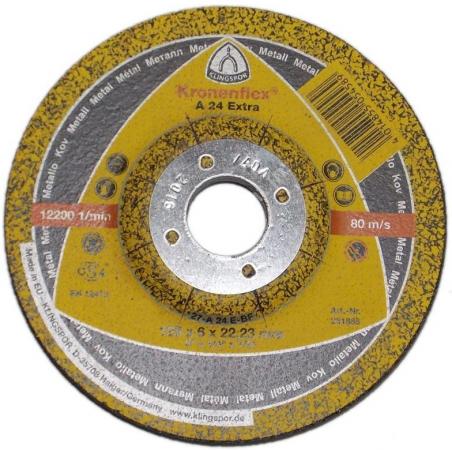

125 X 6 X 22 Круг обдир. KLINGSPOR Kronenflex A 24 EXTRA (328782) пл-выпукл.по металлу цена за 1шт