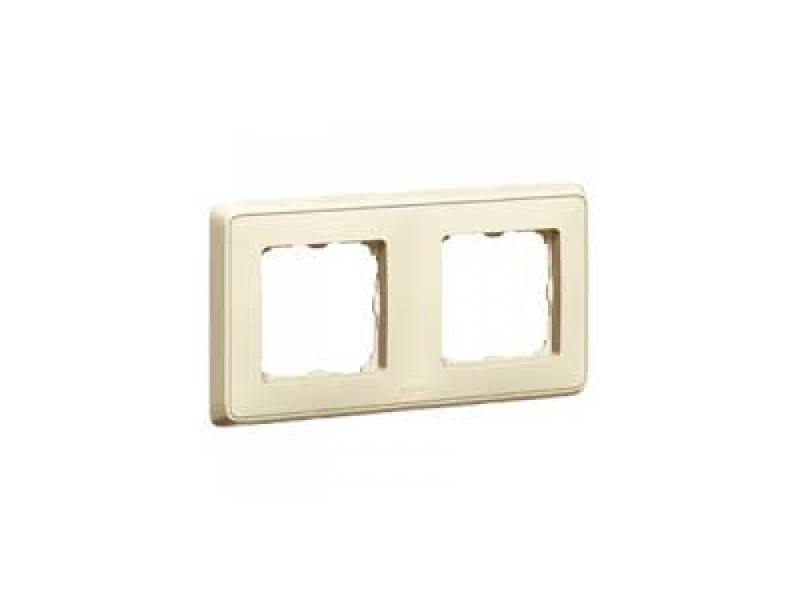 

Рамка Legrand Cariva 2 поста горизонтальный/вертикальный монтаж слоновая кость 773752
