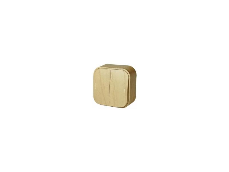 

Выключатель Legrand Quteo 10А 2 клавиши дерево 782262
