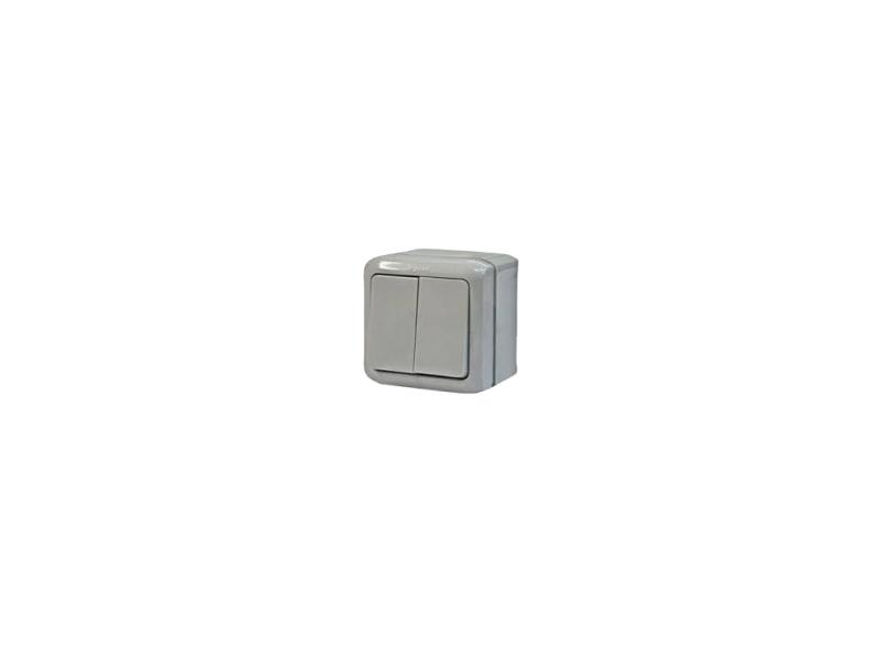 

Выключатель Legrand Quteo 2-клавишный серый 782332