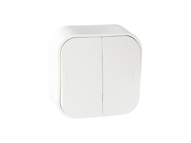 

Выключатель Legrand Quteo 10А 2 клавиши белый 782202