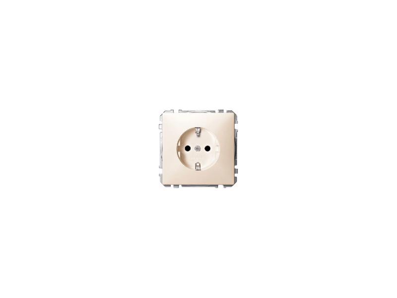

Розетка Schneider Electric с заземлением со шторками бежевый MTN2300-4044
