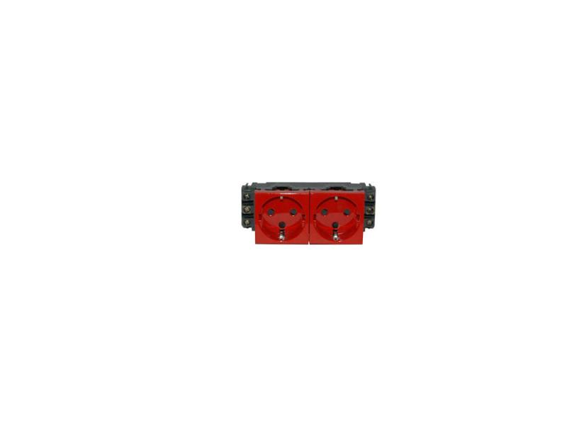 

Розетка Legrand Mosaic 2х2К+З с блокировкой 77622