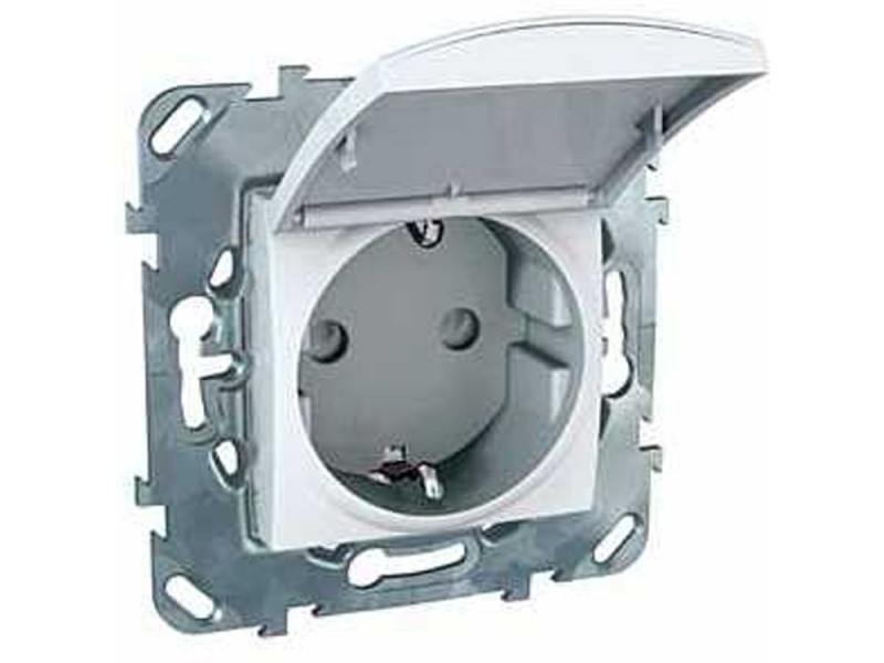 

Розетка Schneider Electric со шторками белый MGU5.037.18TAZD